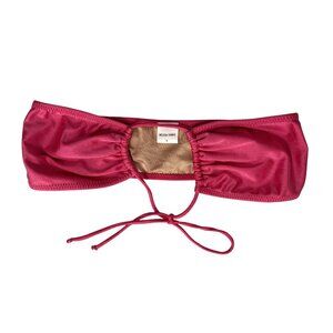 Melissa Simone Aria Bandeau Bikini Top in Hot Pink
